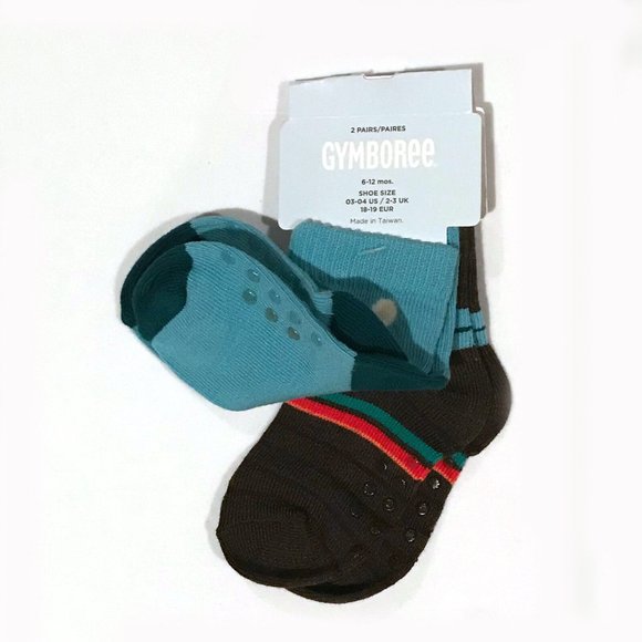 Gymboree Non-Slip Socks, 2 Pairs - 6-12m NEW - Picture 1 of 3
